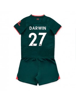 Liverpool Darwin Nunez #27 Ausweichtrikot für Kinder 2022-23 Kurzarm (+ Kurze Hosen)